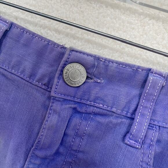 00s Vintage MOSSIMO SUPPLY CO Purple Ombre Cut Off Shorts - Picture 8 of 9